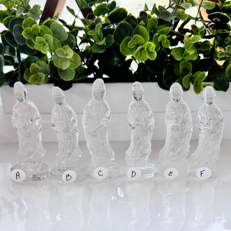 Premium Clear Quartz Quan Yin Goddess 3.5