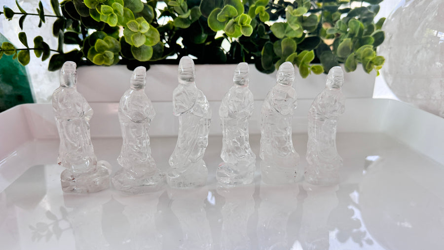 Premium Clear Quartz Quan Yin Goddess 3.5