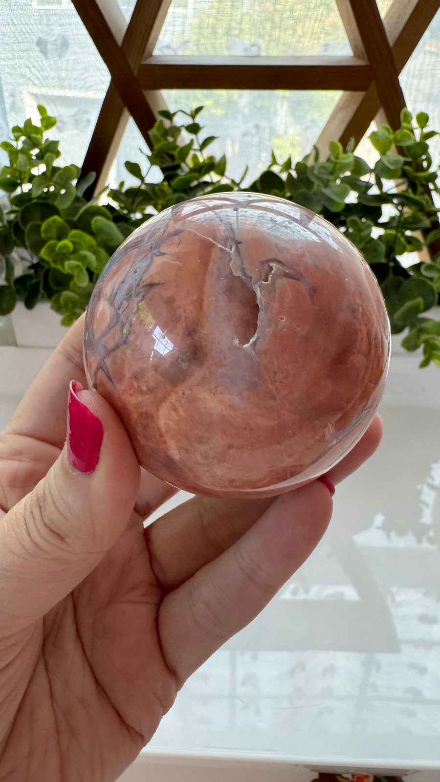 DISCOUNTED Cotton Candy Agate Sphere D 2.5