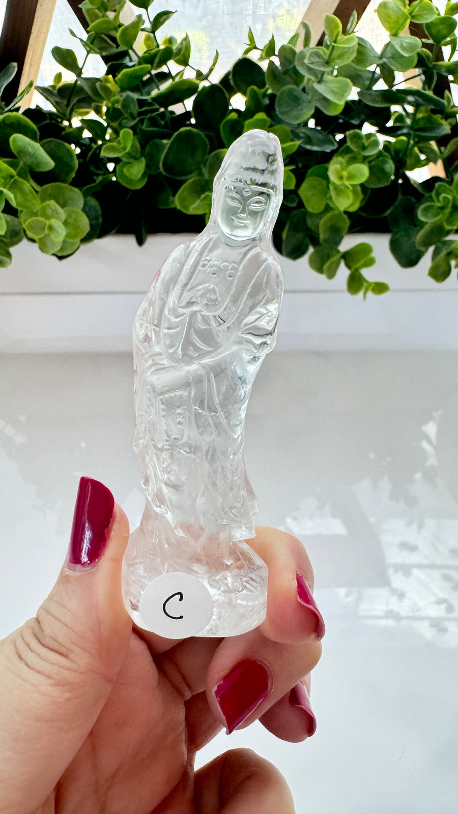 Premium Clear Quartz Quan Yin Goddess 3.5