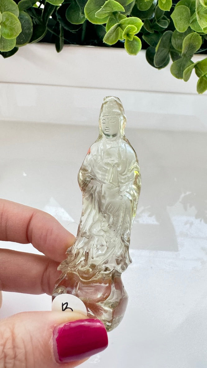 Premium Citrine Quan Yin Goddess 3.5