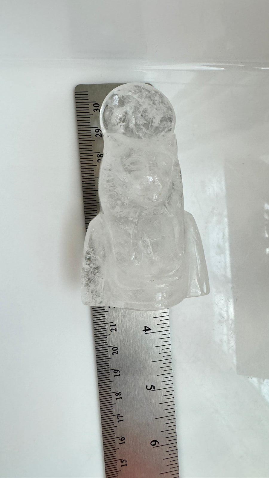 Egyptian Sekhmet Goddess Bust, Clear Quartz