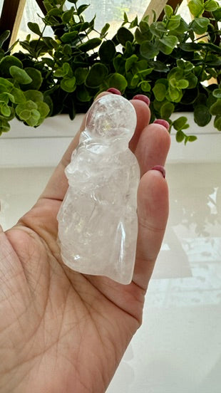 Egyptian Sekhmet Goddess Bust, Clear Quartz