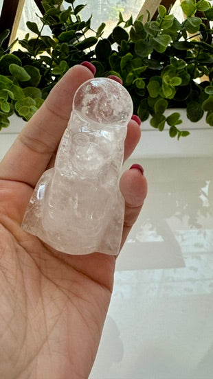 Egyptian Sekhmet Goddess Bust, Clear Quartz