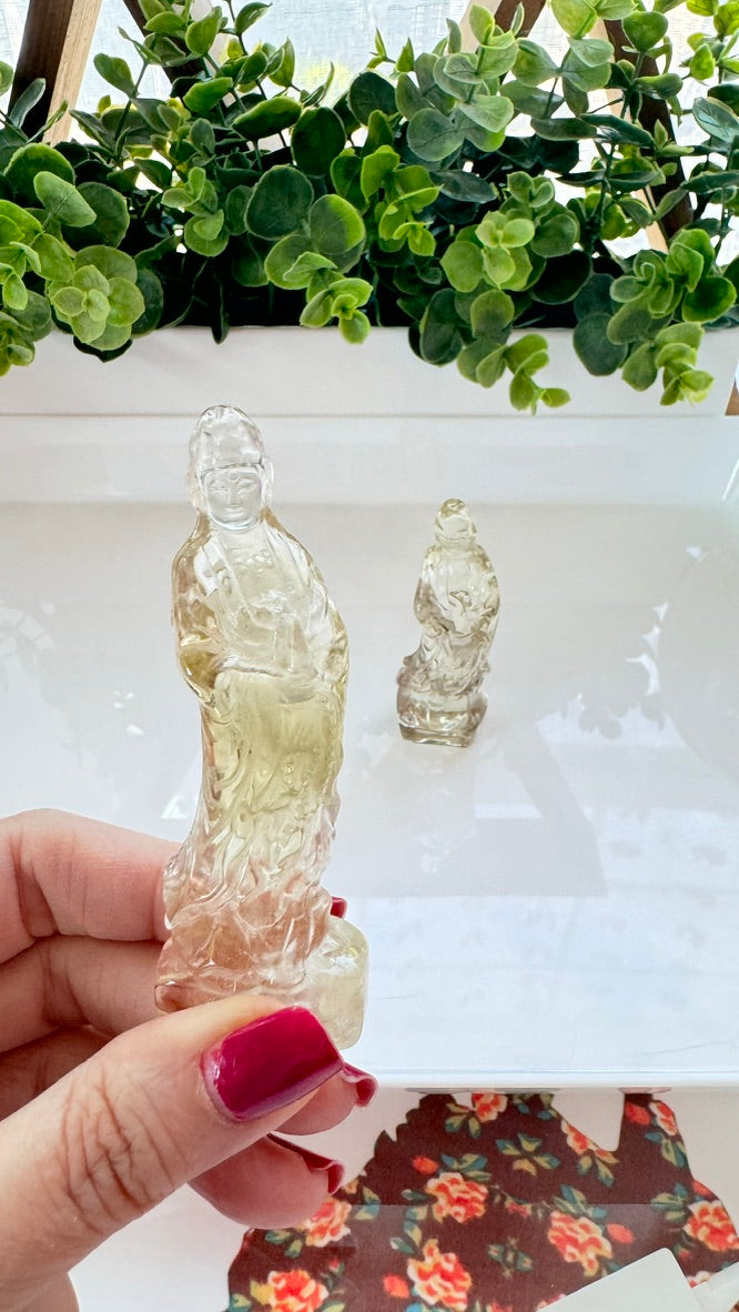 Premium Citrine Quan Yin Goddess 3.5