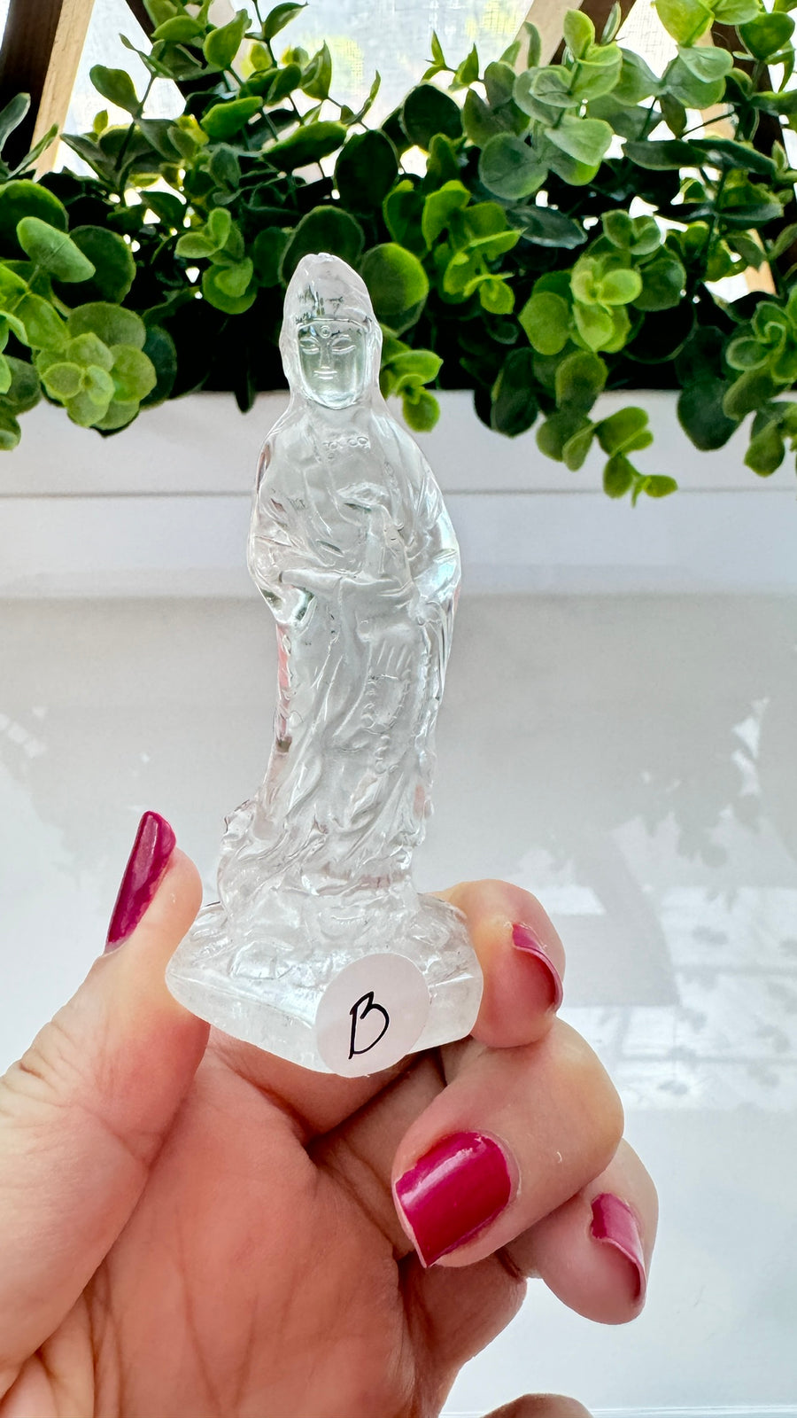 Premium Clear Quartz Quan Yin Goddess 3.5