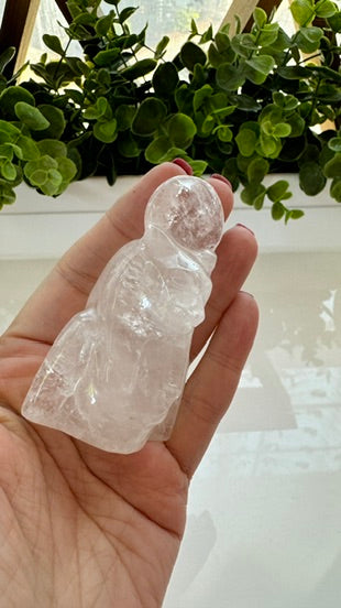 Egyptian Sekhmet Goddess Bust, Clear Quartz