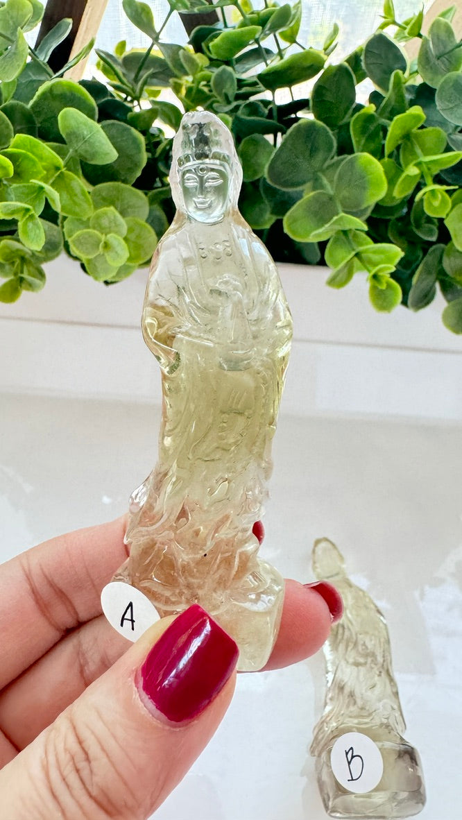 Premium Citrine Quan Yin Goddess 3.5