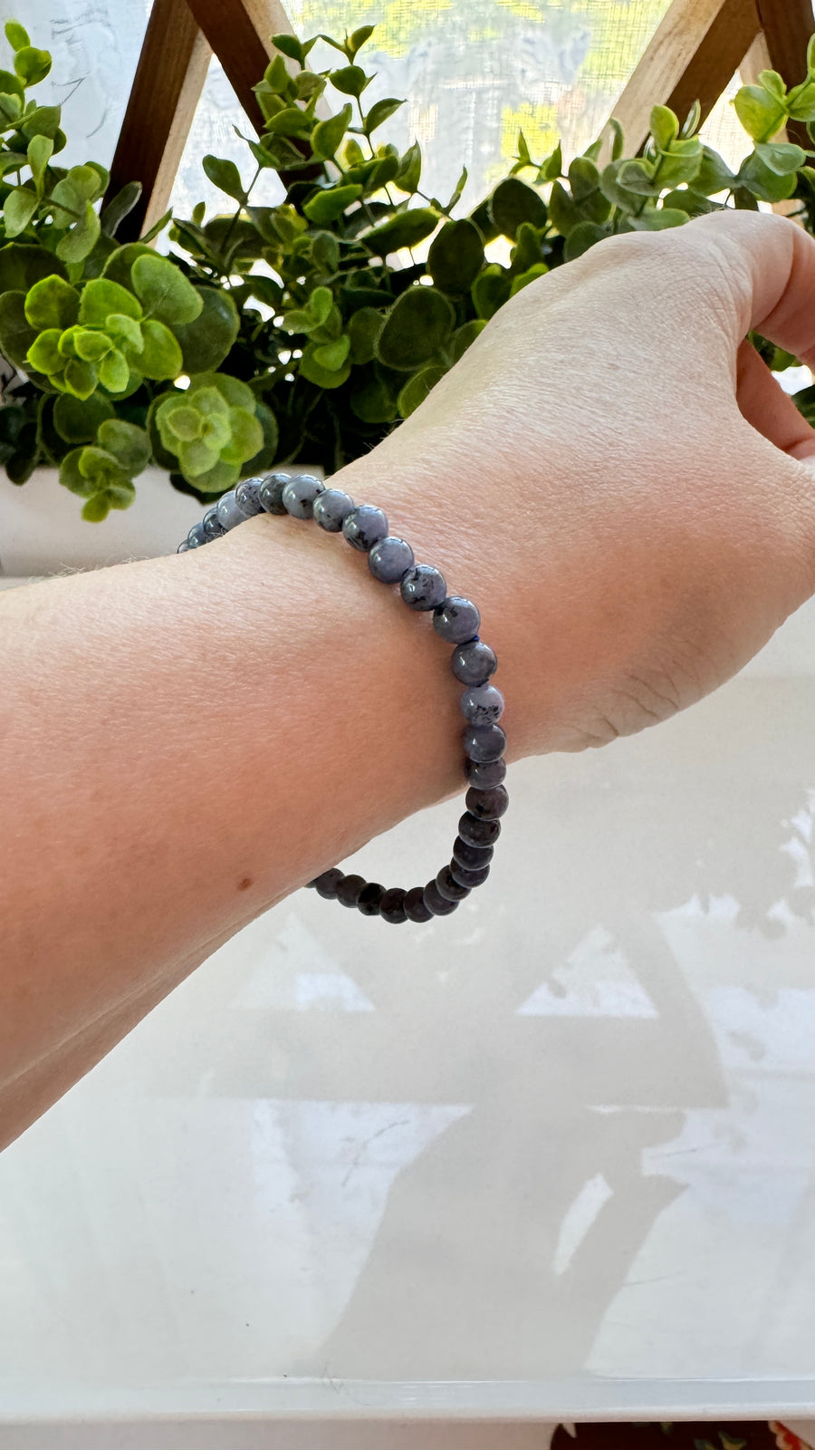 Iolite 5 mm Bracelet for Psychic Abilities, Stretchy