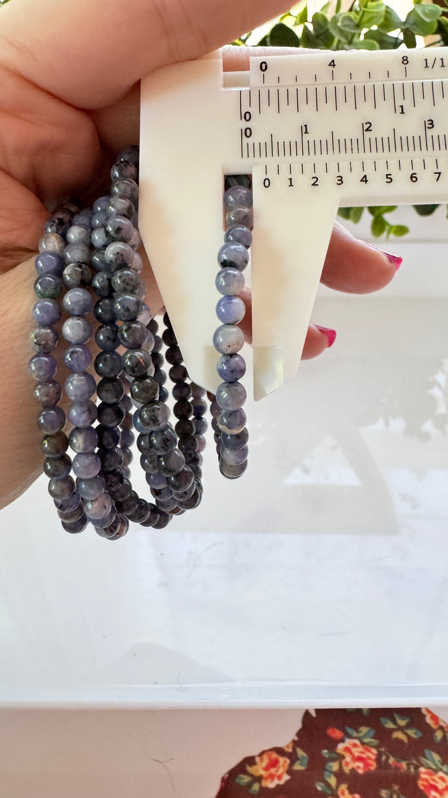 Iolite 5 mm Bracelet for Psychic Abilities, Stretchy