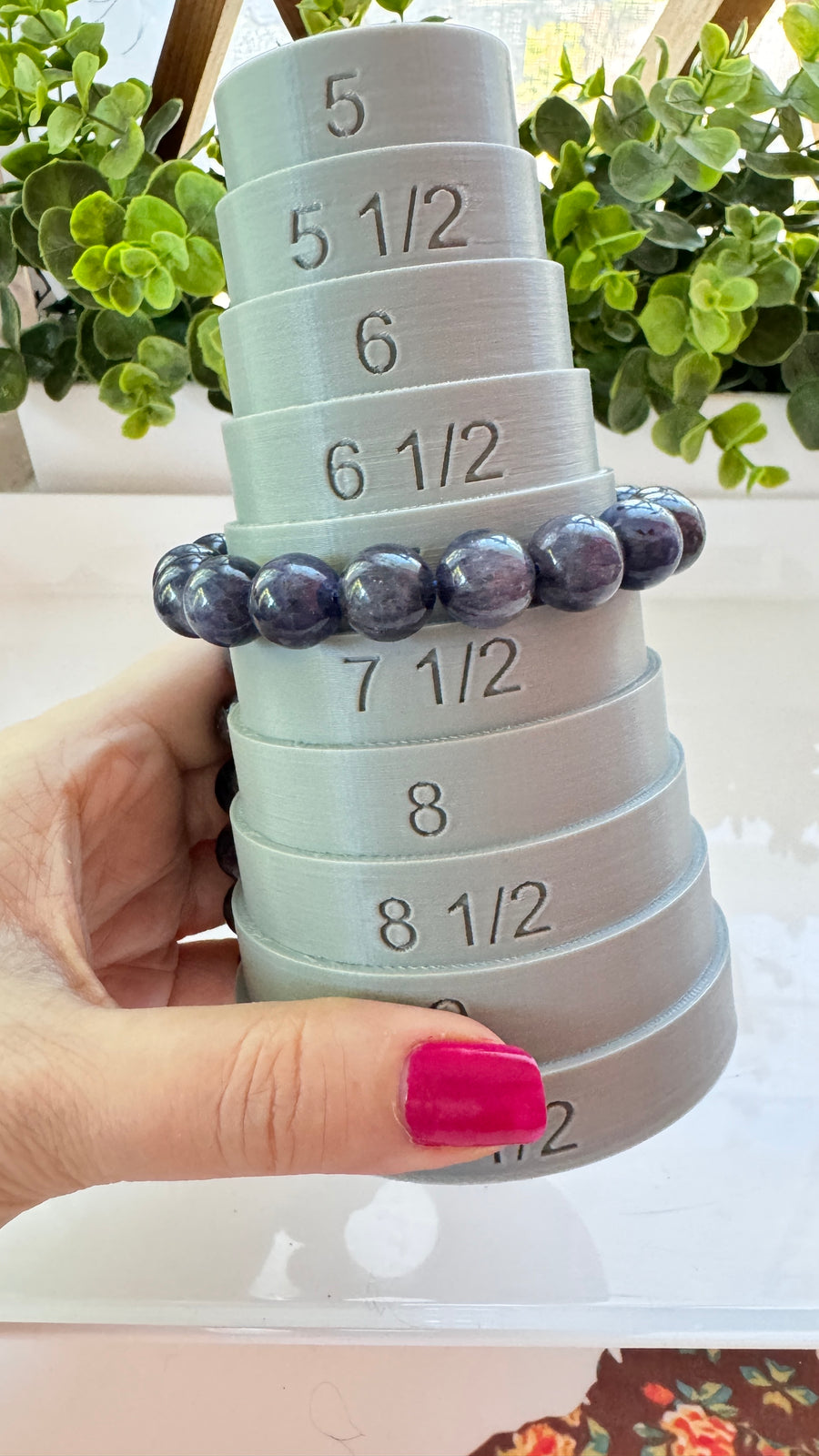 Iolite 12 mm Bracelet for Psychic Abilities, Stretchy