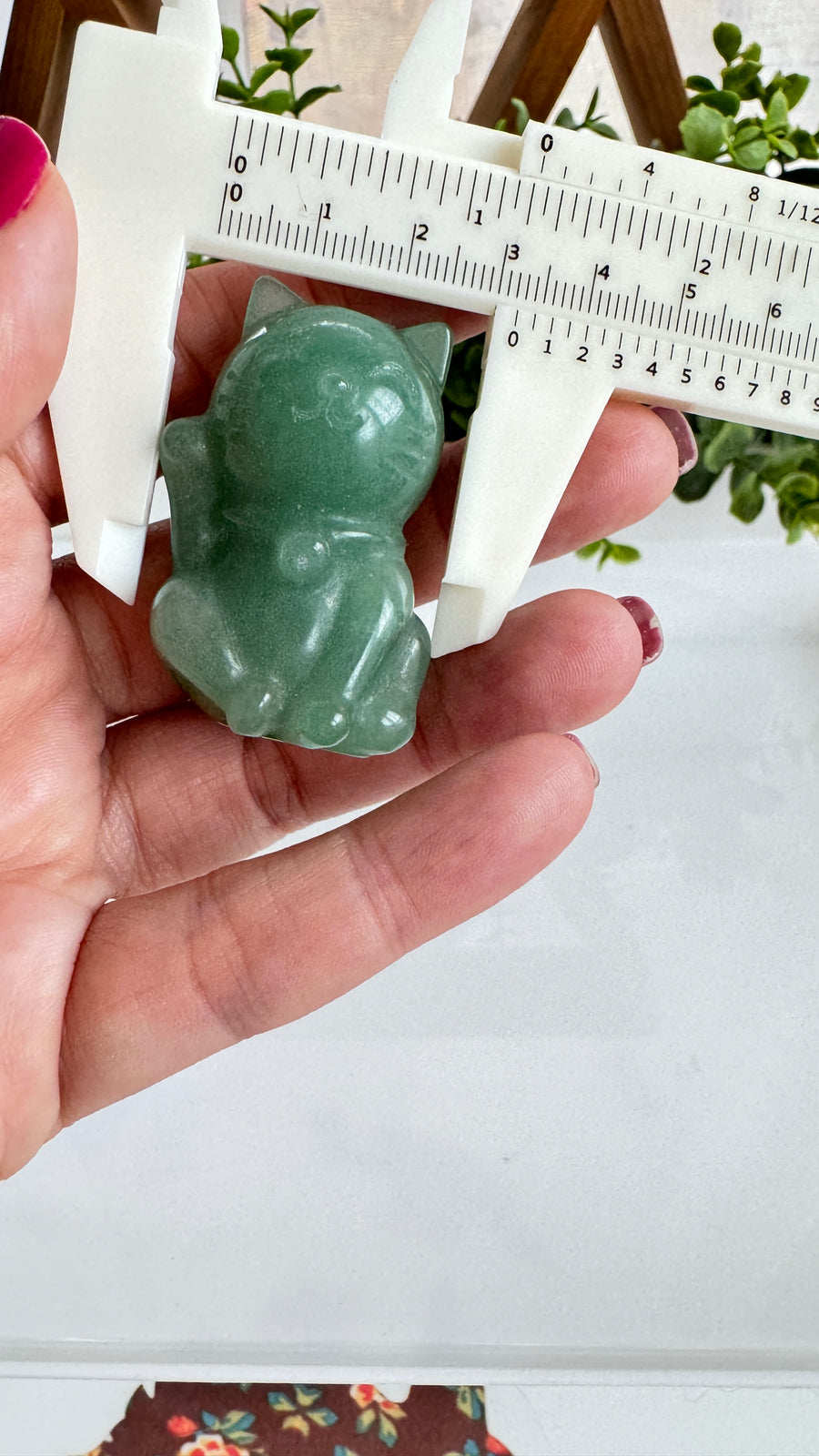 Lucky Cat RIGHT PAW UP, Green Aventurine or Rose Quartz Maneki Neko, Fortune Cat, Sweet Blessings Style