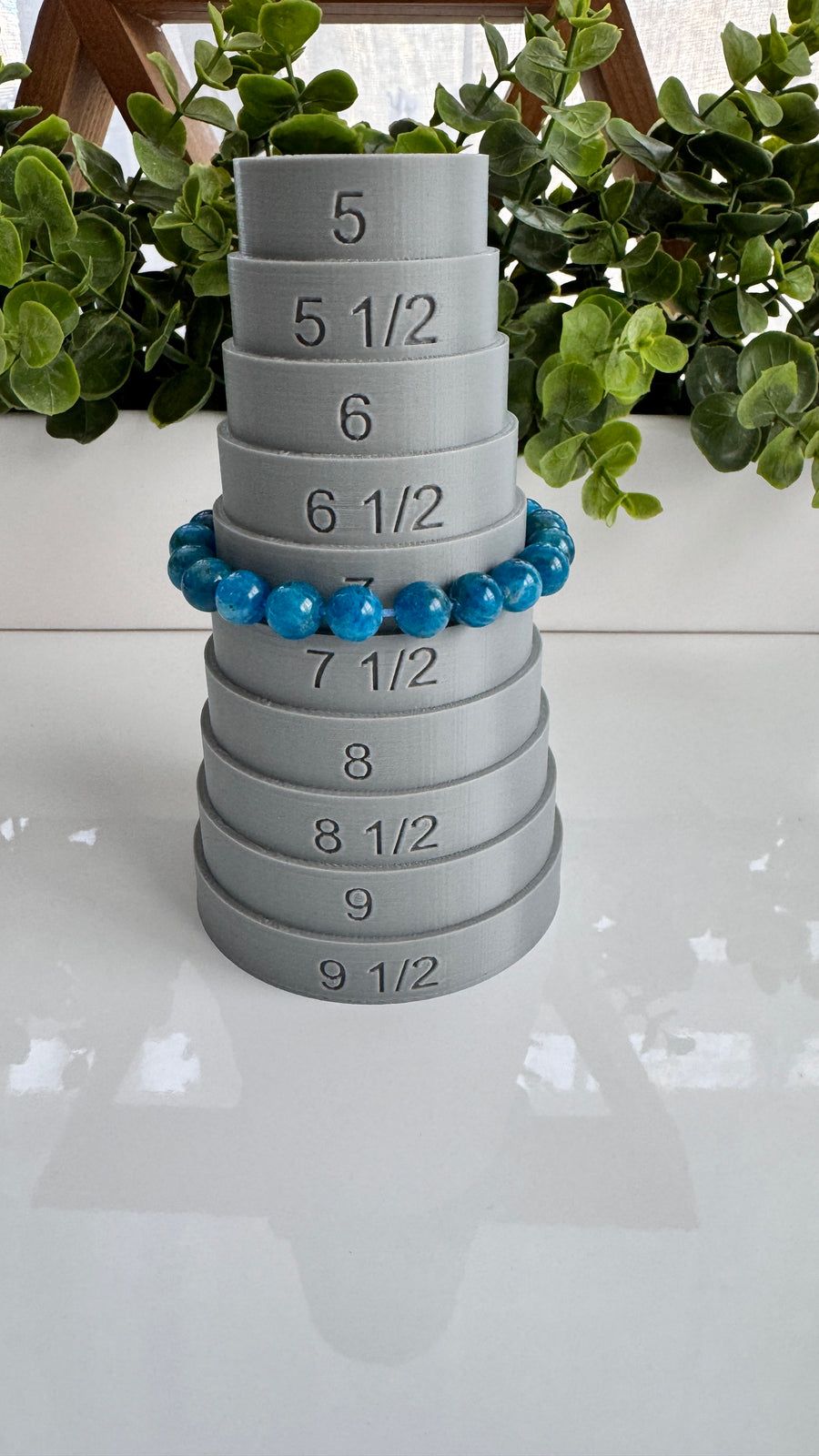 Blue Apatite 9 mm Bracelet for Motivation, Stretchy